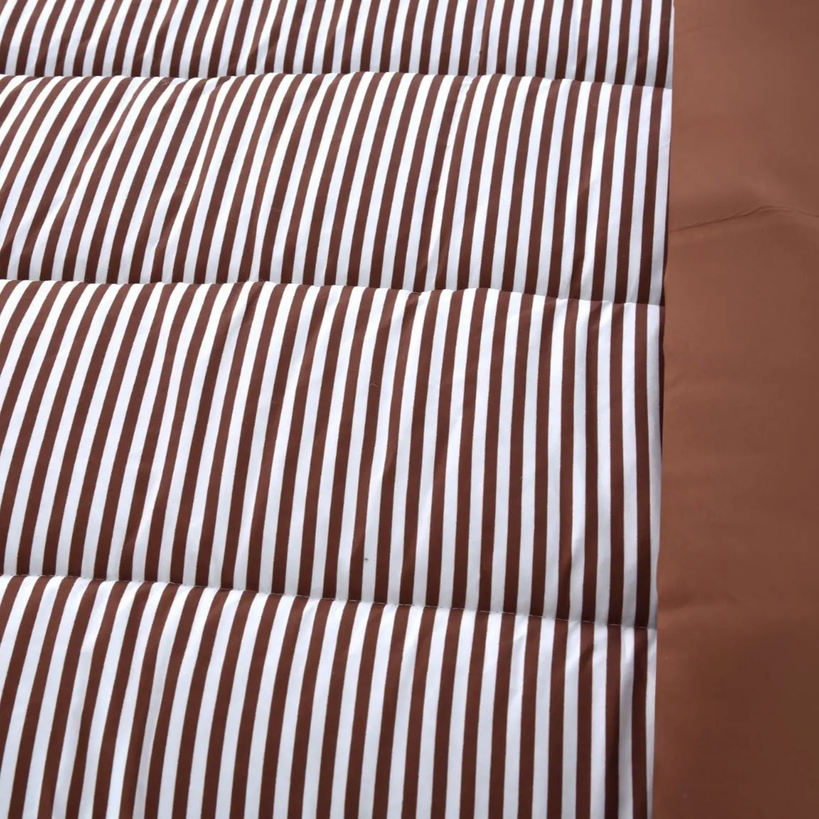 1 PC Double Winter Comforter-Brown Stripes