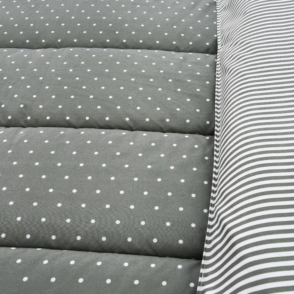 1 PC Double Winter Comforter-Grey Polka