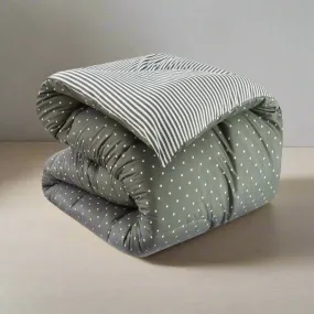 1 PC Double Winter Comforter-Grey Polka