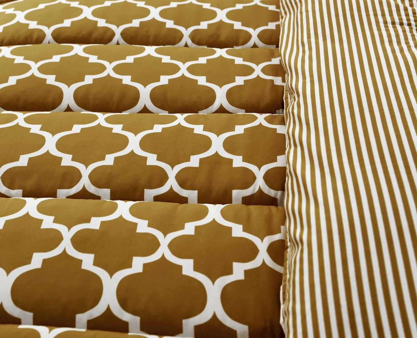 1 PC Double Winter Comforter-Mustard Geometric