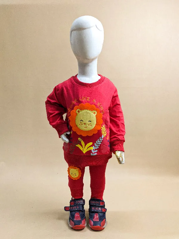 1Yr - 4Yrs Jersey King Red Suit For Kids BS101