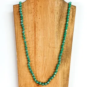 36 Inch 8mm Crystal Strand Necklace in Seafoam