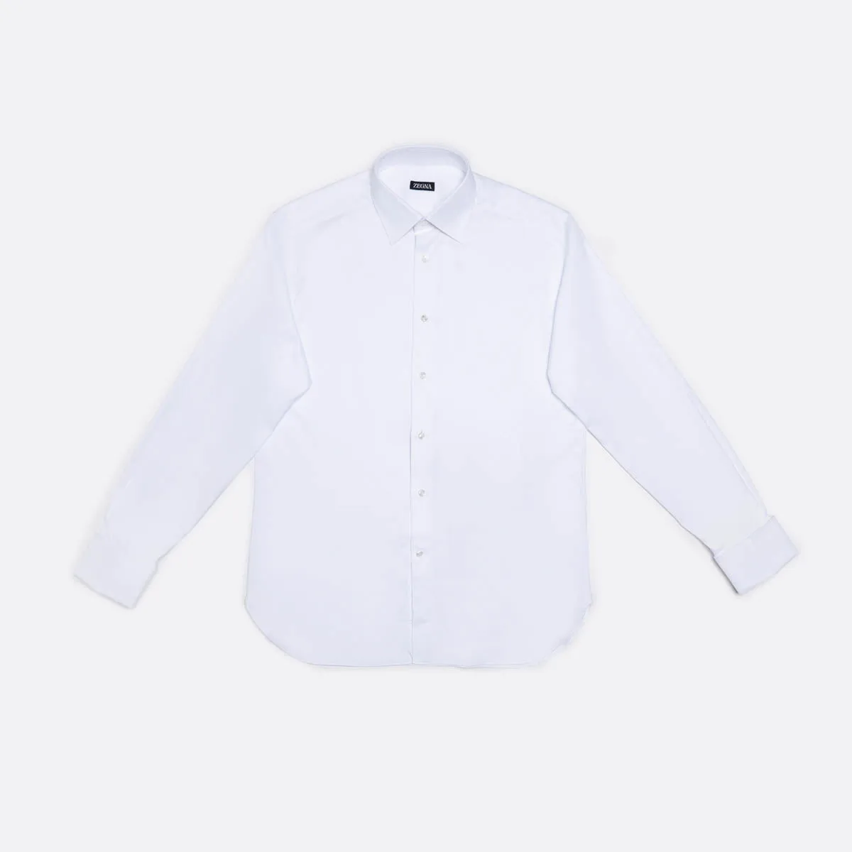 503901A5 9RS4PA 100G WHT SLD ZEGNA DRESS SHIRT