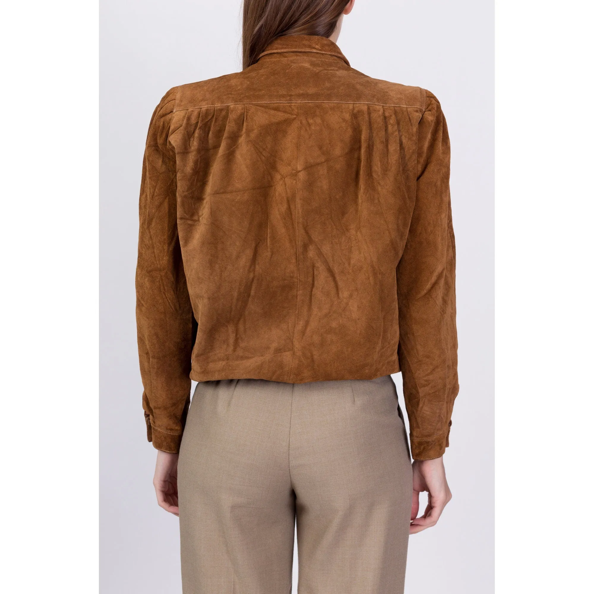 80s Brown Suede Jacket - Small