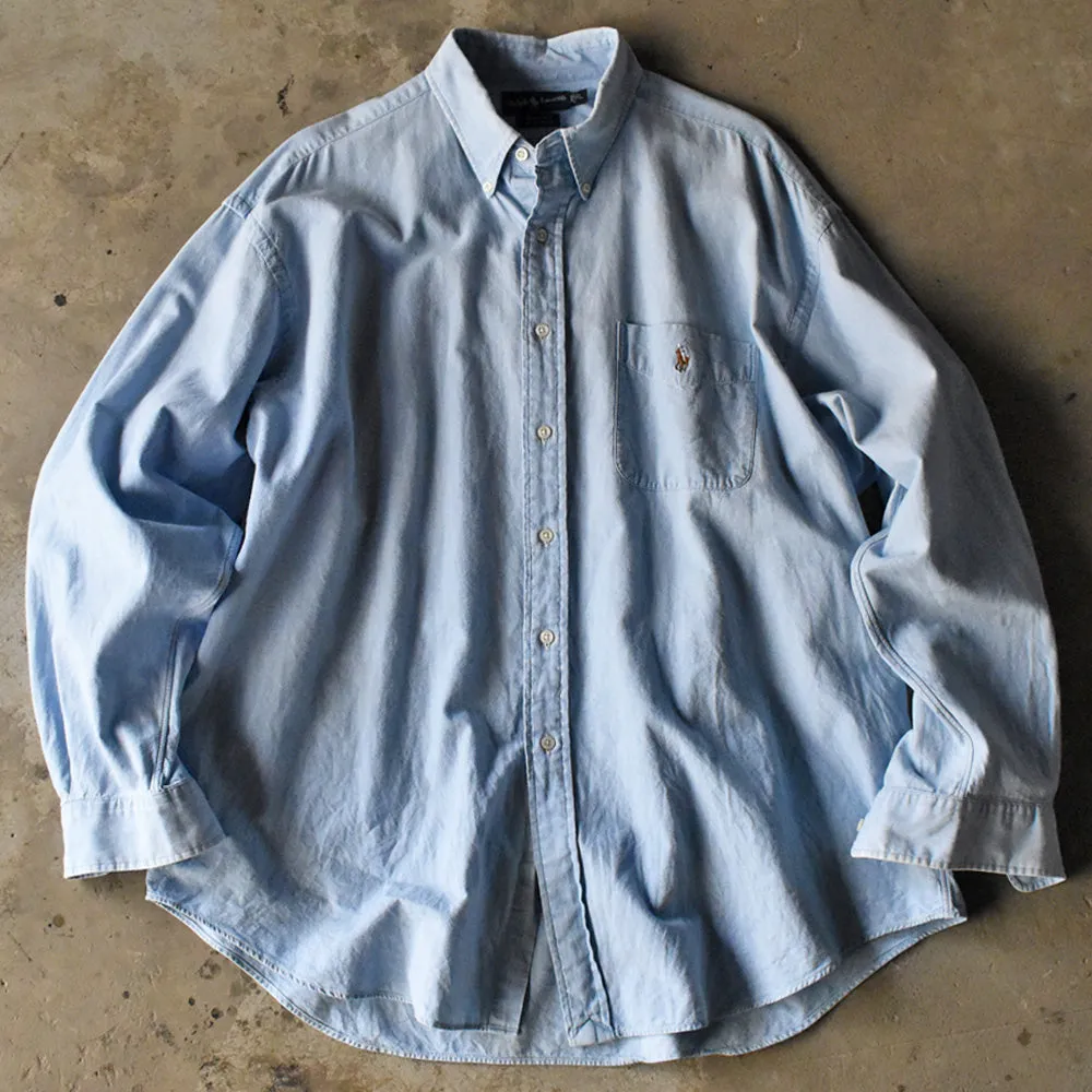 90's Ralph Lauren “BIG SHIRT” シャンブレー ボタンダウンシャツ 240327 S2079