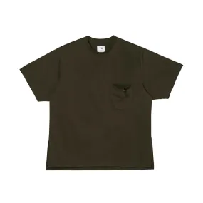 ADIDAS Y-3 Classic Paper Jersey Pocket Tee Khaki