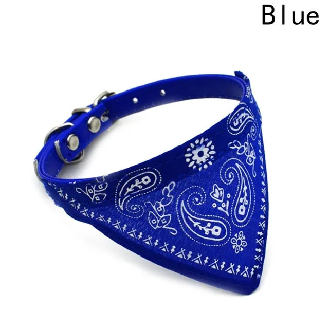 Adjustable dog bandana collar