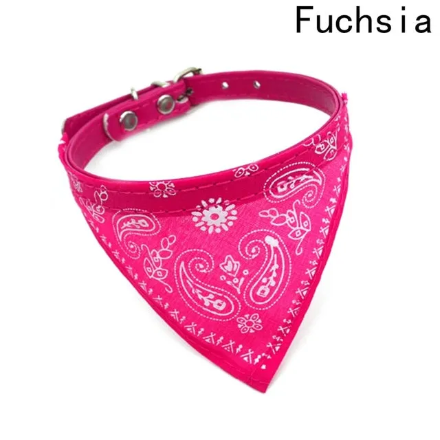 Adjustable dog bandana collar