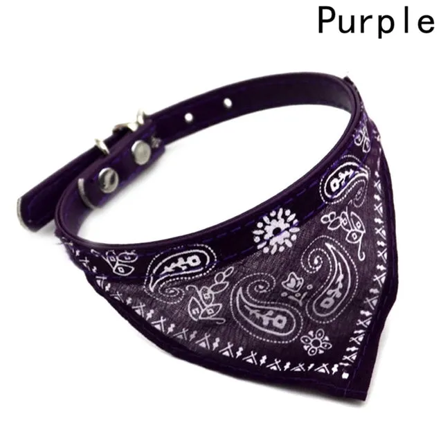 Adjustable dog bandana collar