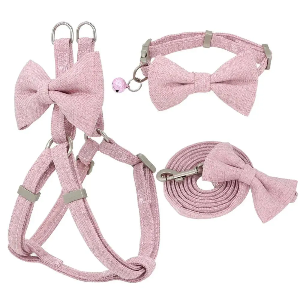 Adjustable Harness Leash Collar Set