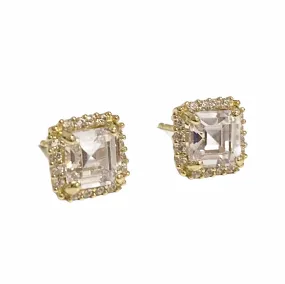 Adriene Asscher Cut Studs