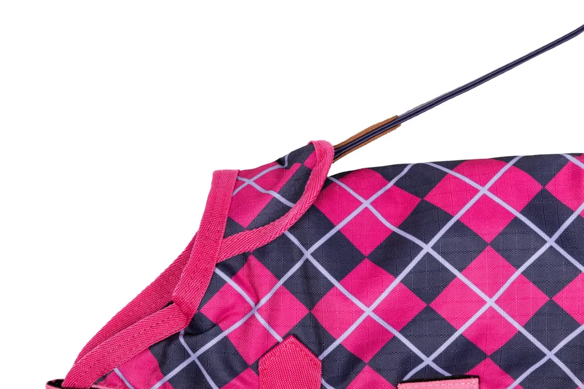 All Seasons Waterproof Dog Coat in Pink Check