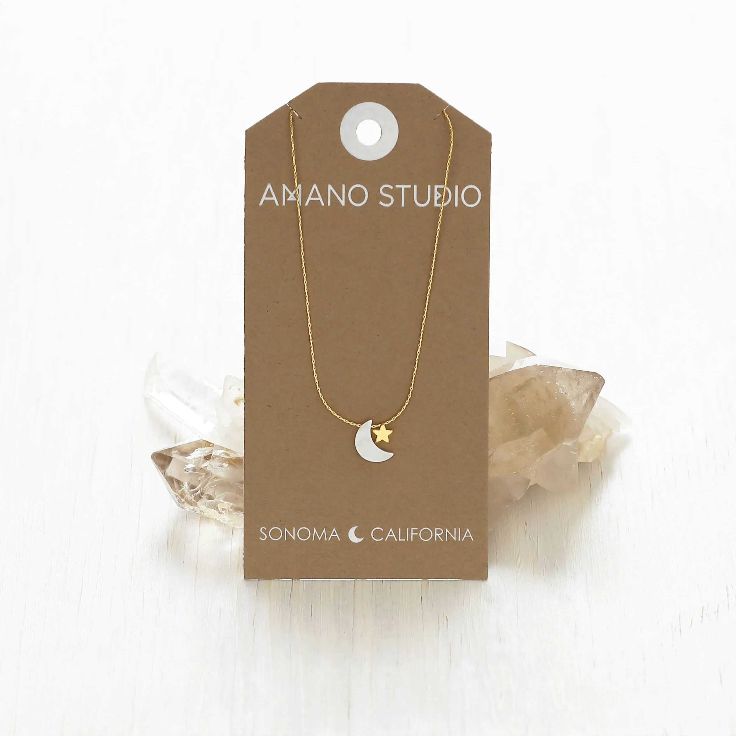 Amano Studio - Mother of Pearl Moon   Star Necklace