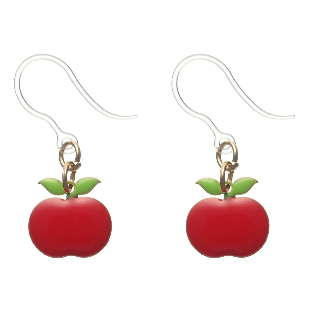 Apple Dangles Hypoallergenic Earrings for Sensitive Ears Made with Plastic Posts