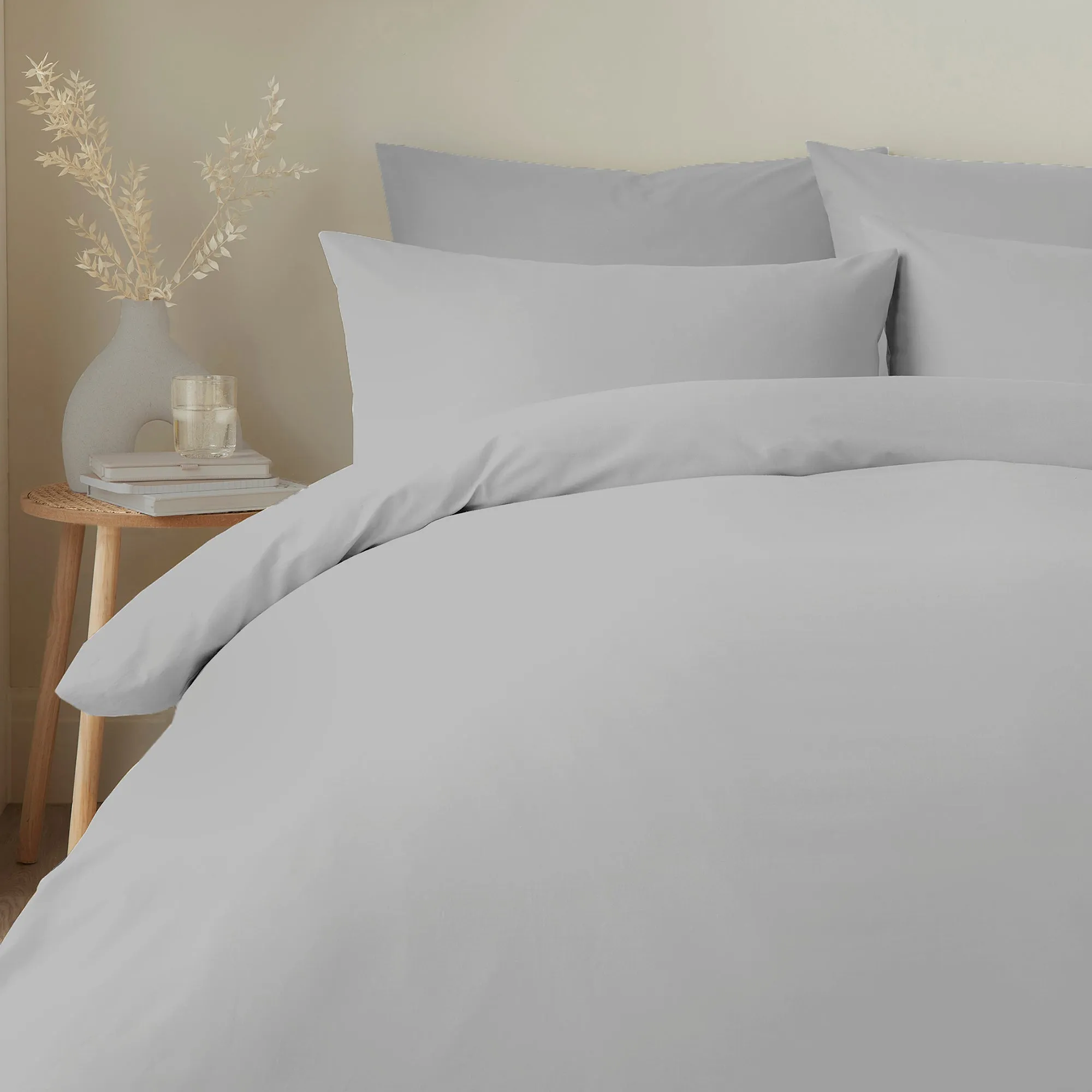 Appletree Pure Cotton Duvet Cover Set - Silver