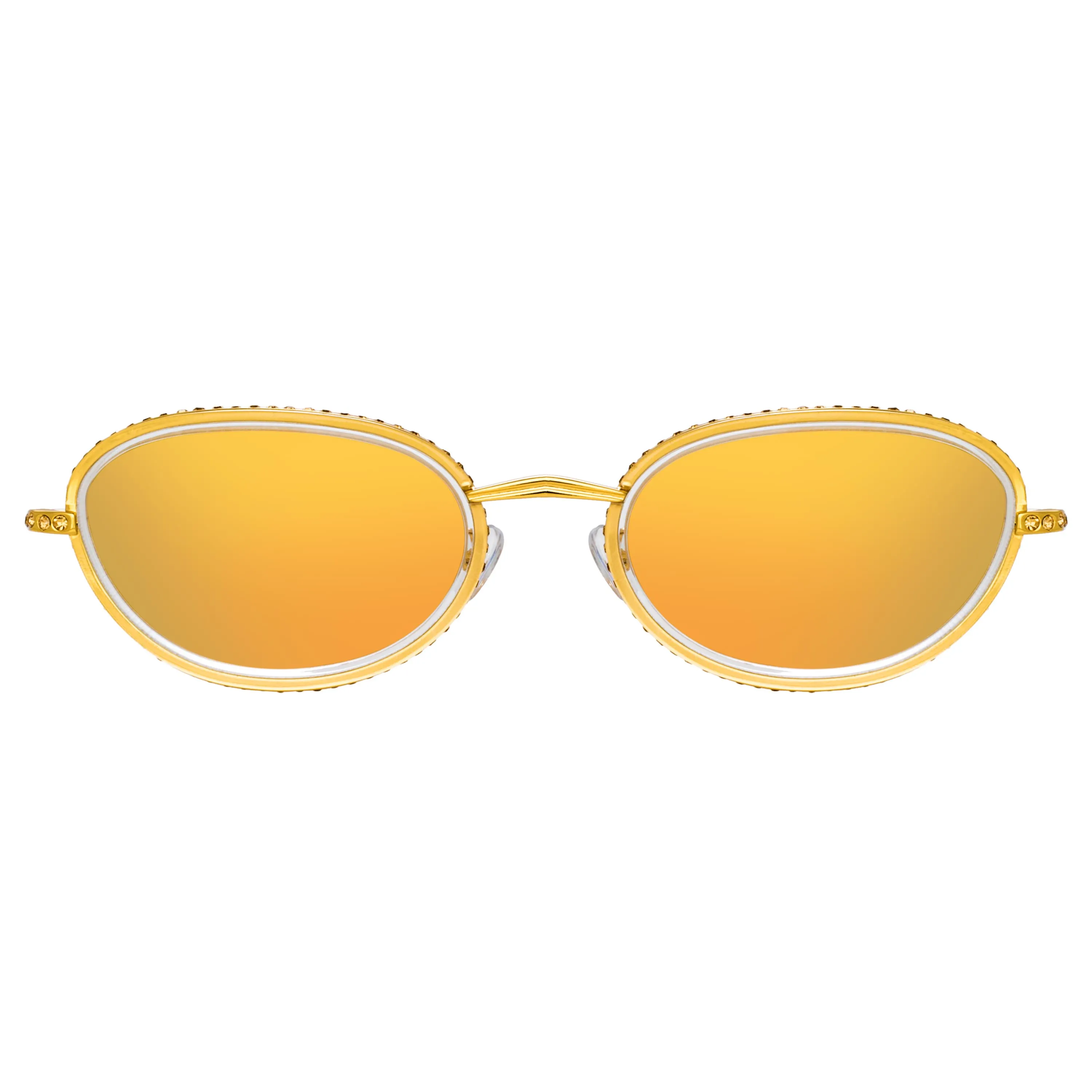 Area Nyc Ladies Oval Gold Sunglasses AREA1C2SUN