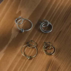 Asymmetrical Hoop Link Earrings