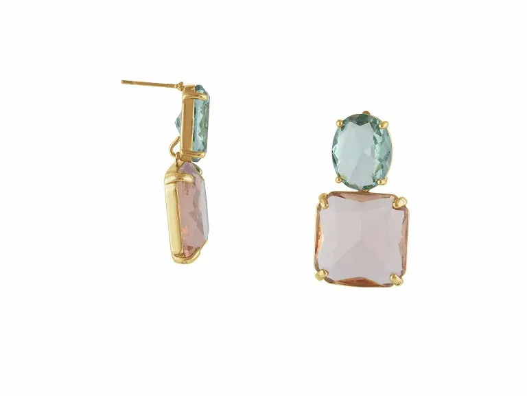 Aura Allure Stone Cut Luxe Earrings