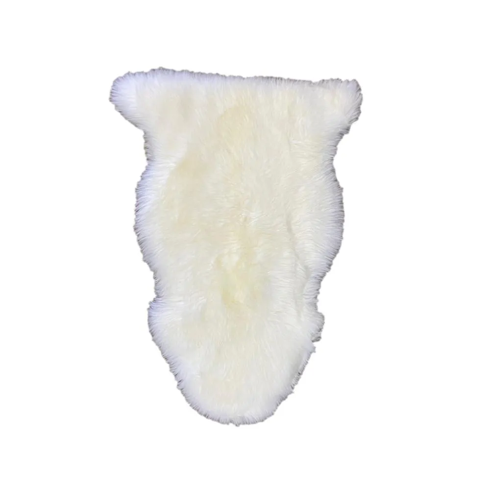 Authentic Sheepskin Rug - Soft Hypoallergenic Fur Throw - Cream - Black - Brown