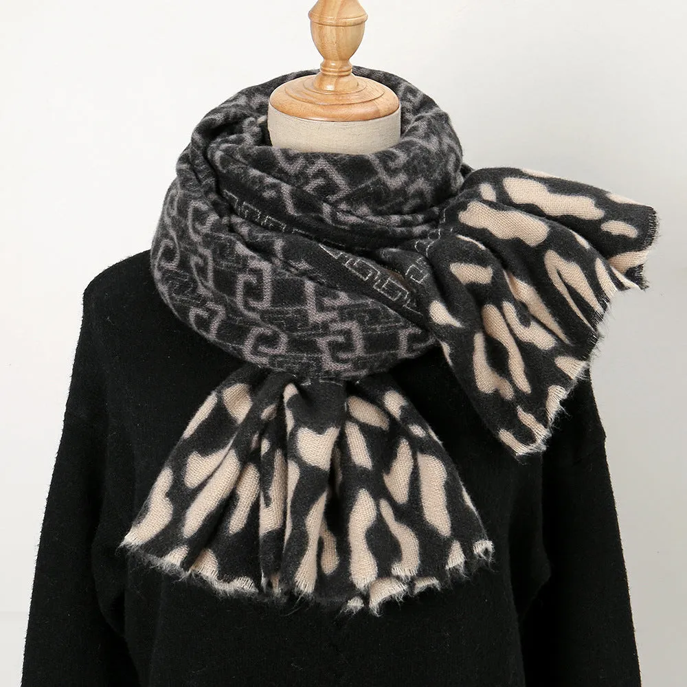 Autumn and winter cashmere fashion trend warm scarf scarf for women