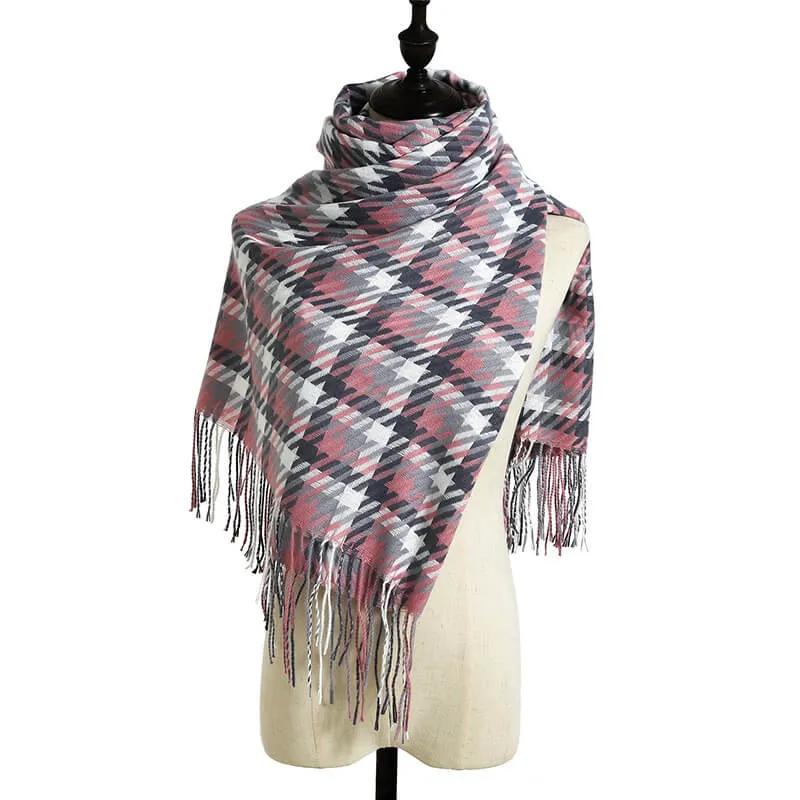 Autumn And Winter Long Shawl Warm Soft Scarf Plaid Large Plaid