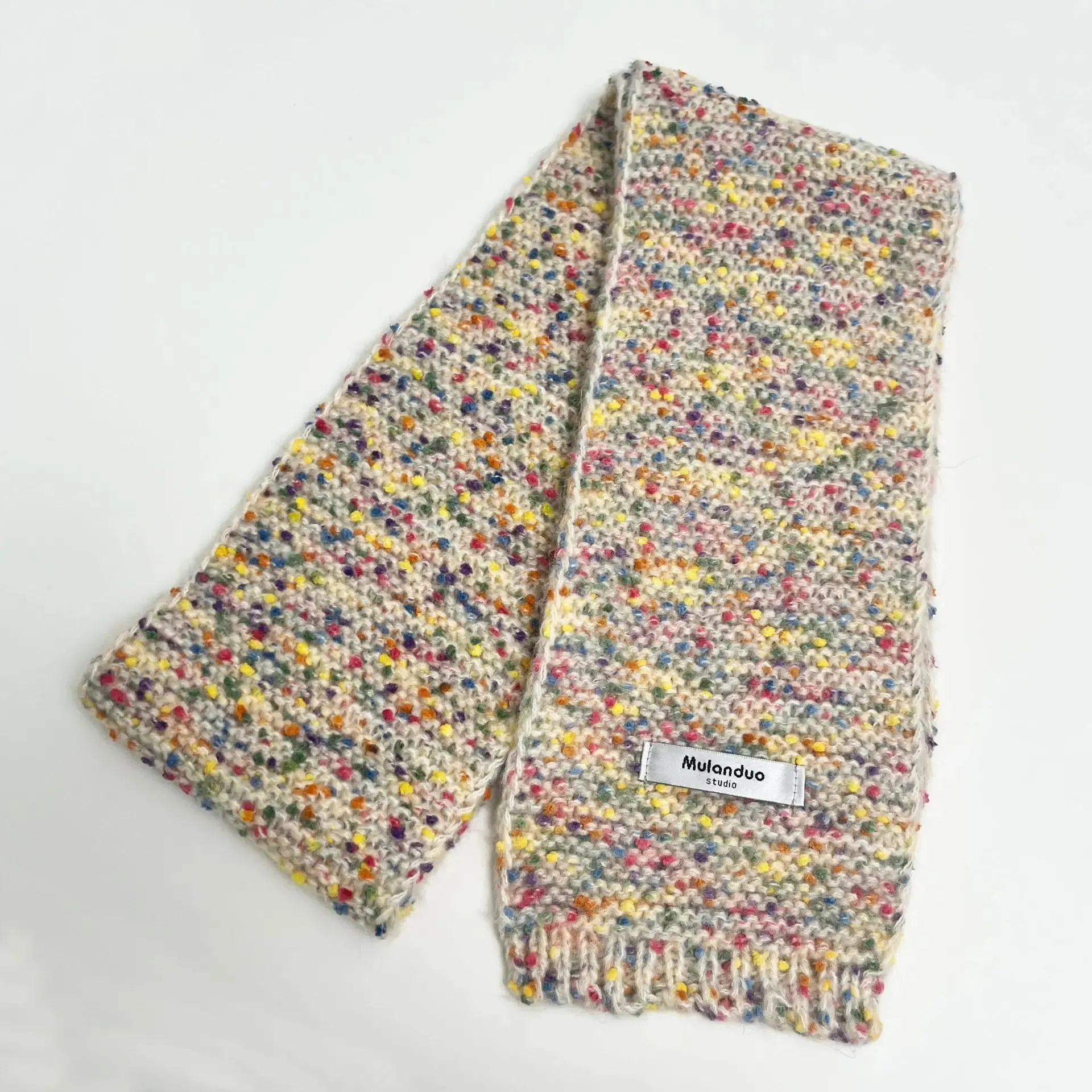 Autumn Winter New Warm Multi-Color Dot Acrylic Cashmere Small Scarf