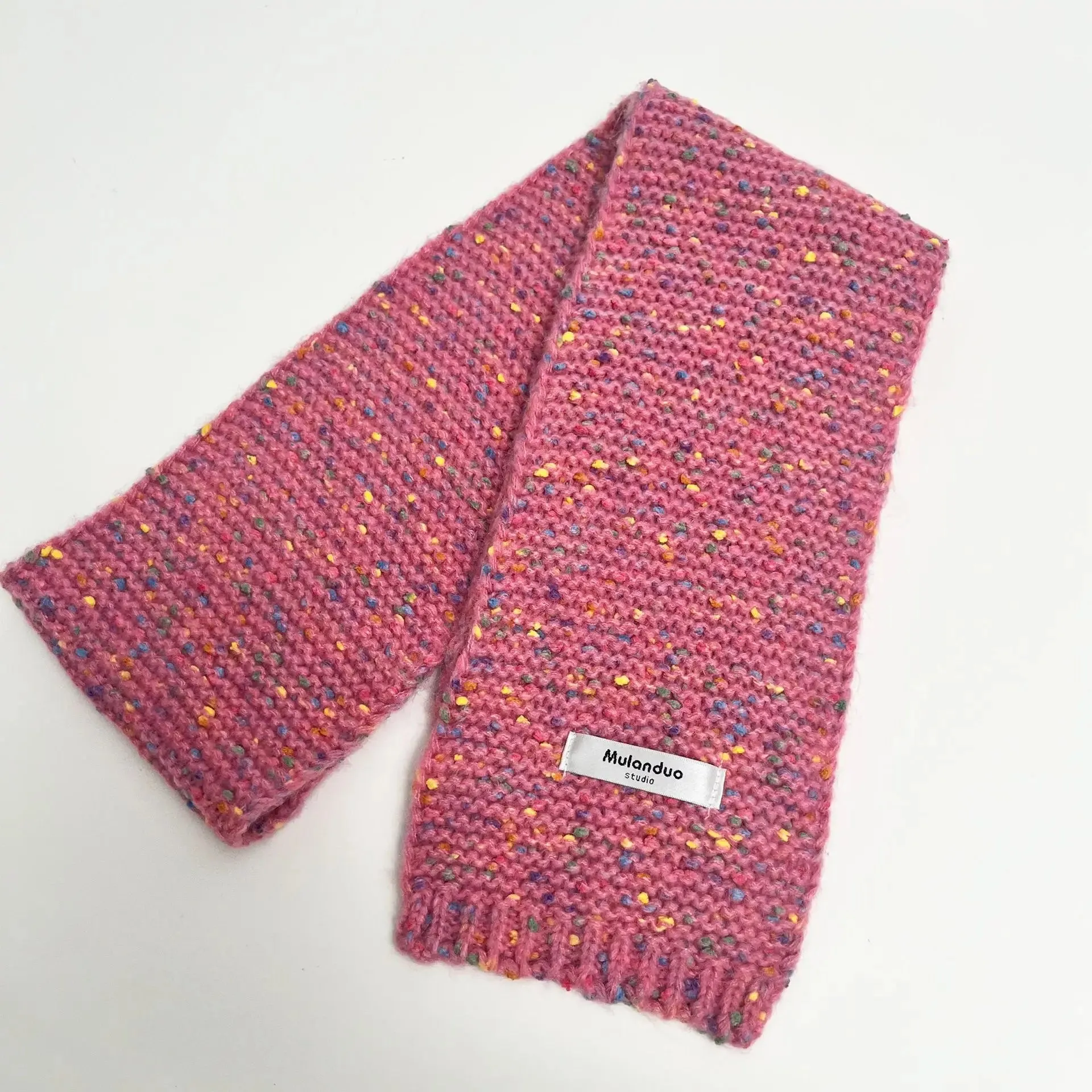 Autumn Winter New Warm Multi-Color Dot Acrylic Cashmere Small Scarf