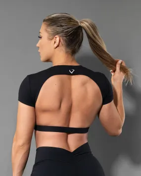 Backless Baby Crop - Black