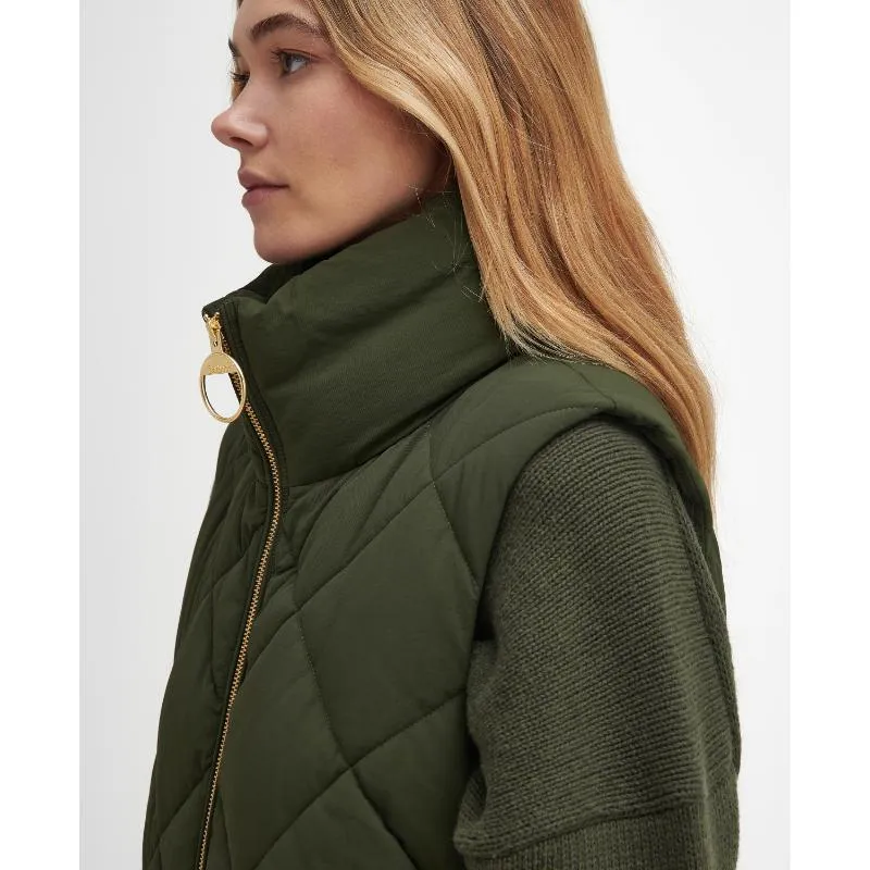 Barbour Leverton Ladies Puffer Gilet - Olive/Ancient