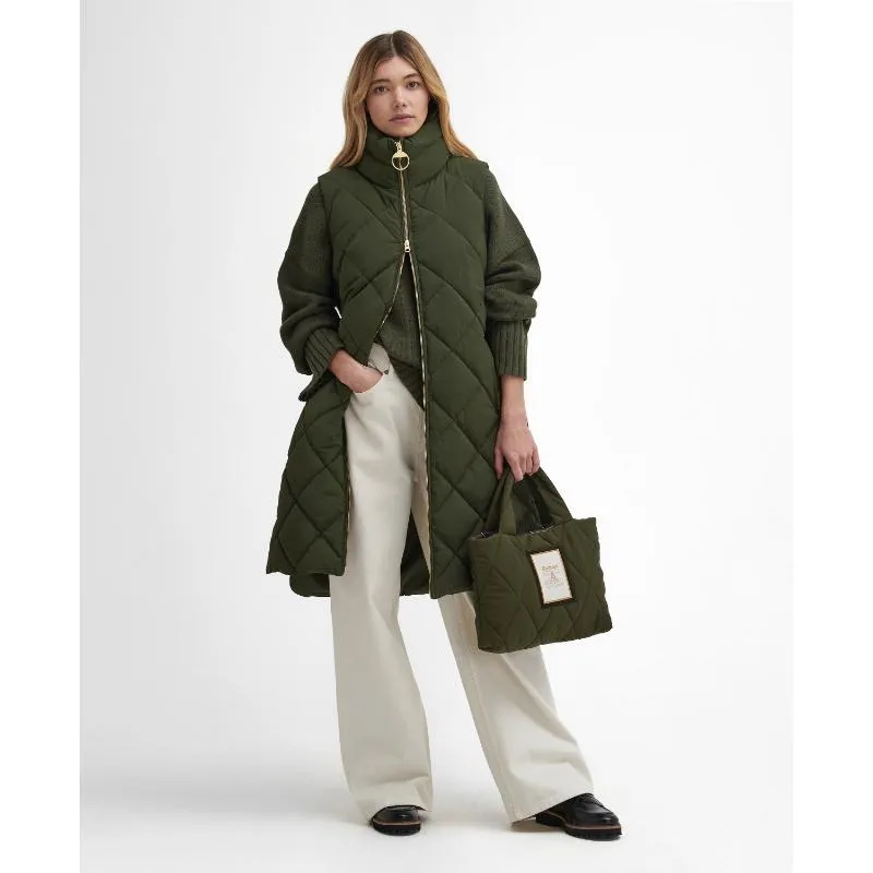 Barbour Leverton Ladies Puffer Gilet - Olive/Ancient