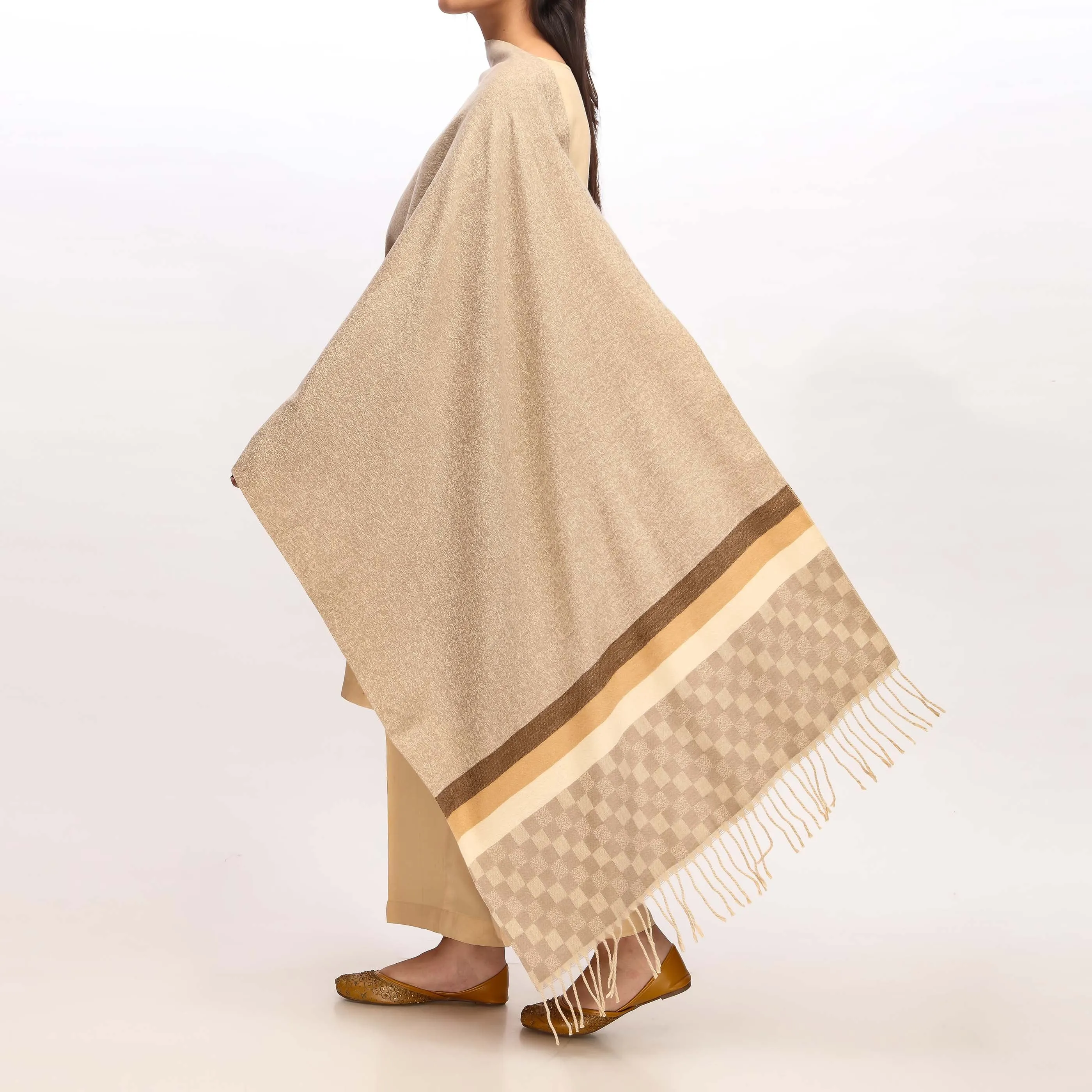 Beige Winter Stole PW4750