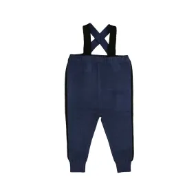 Belati Blue Piping Trim Baby Overall (BKN389)