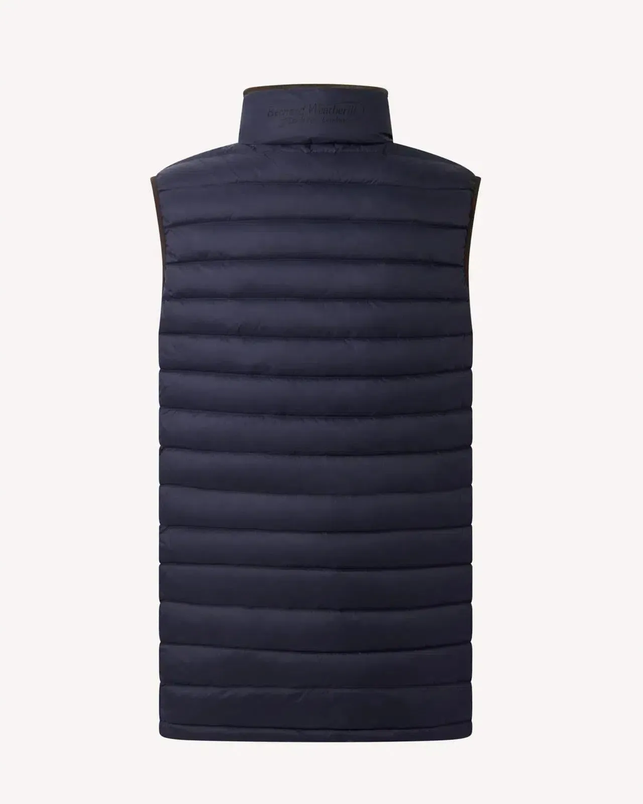 Bernard Weatherill Contrast Trim Quilted Gilet Navy Blue