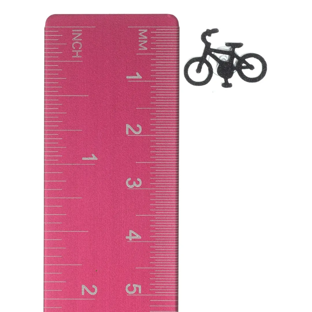 Bicycle Studs Hypoallergenic Earrings for Sensitive Ears Made with Plastic Posts