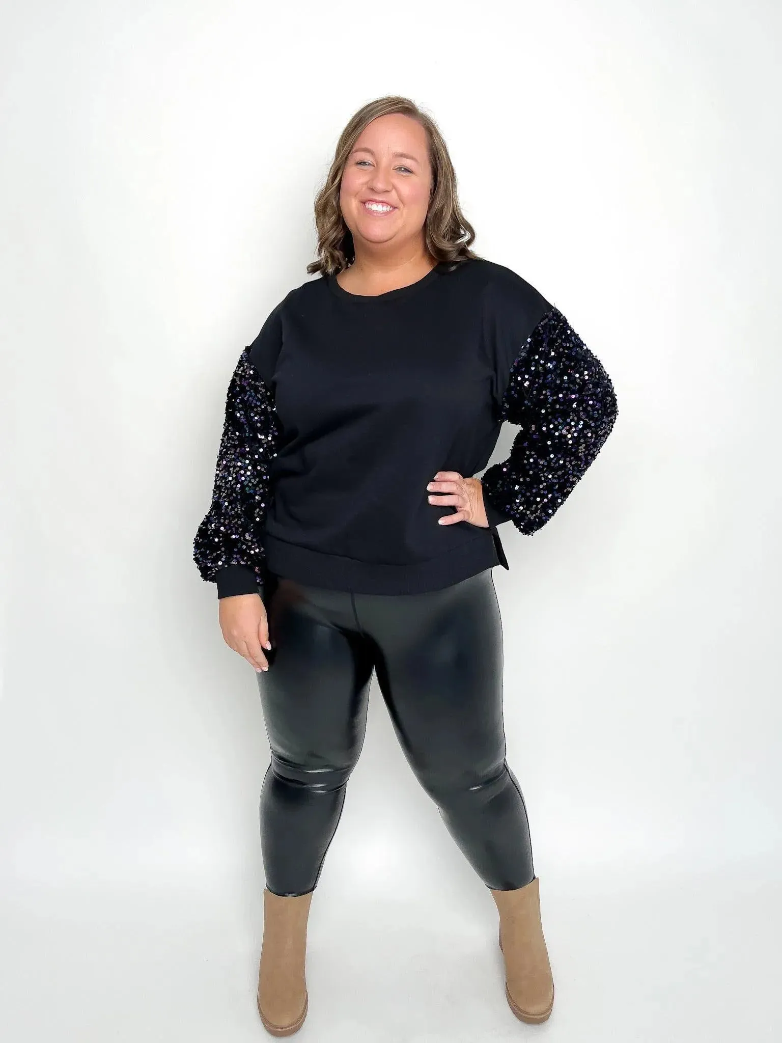 Black Faux Leather Leggings