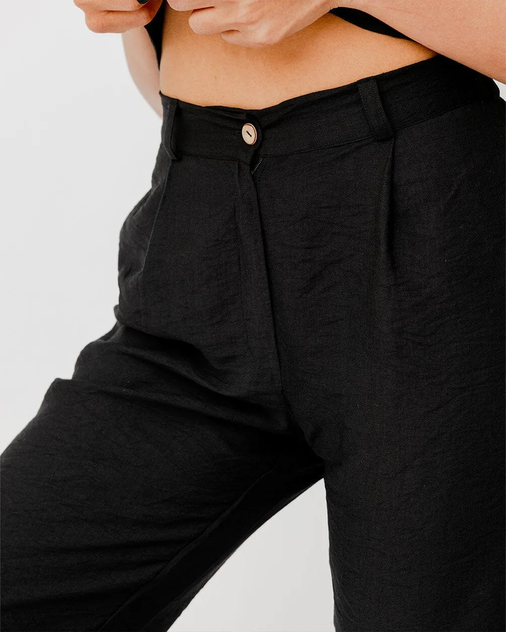 Black Linen Pants