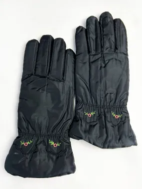 Black Winter Gloves For Women / Girls Winter Gloves / Full Finger Gloves WG06