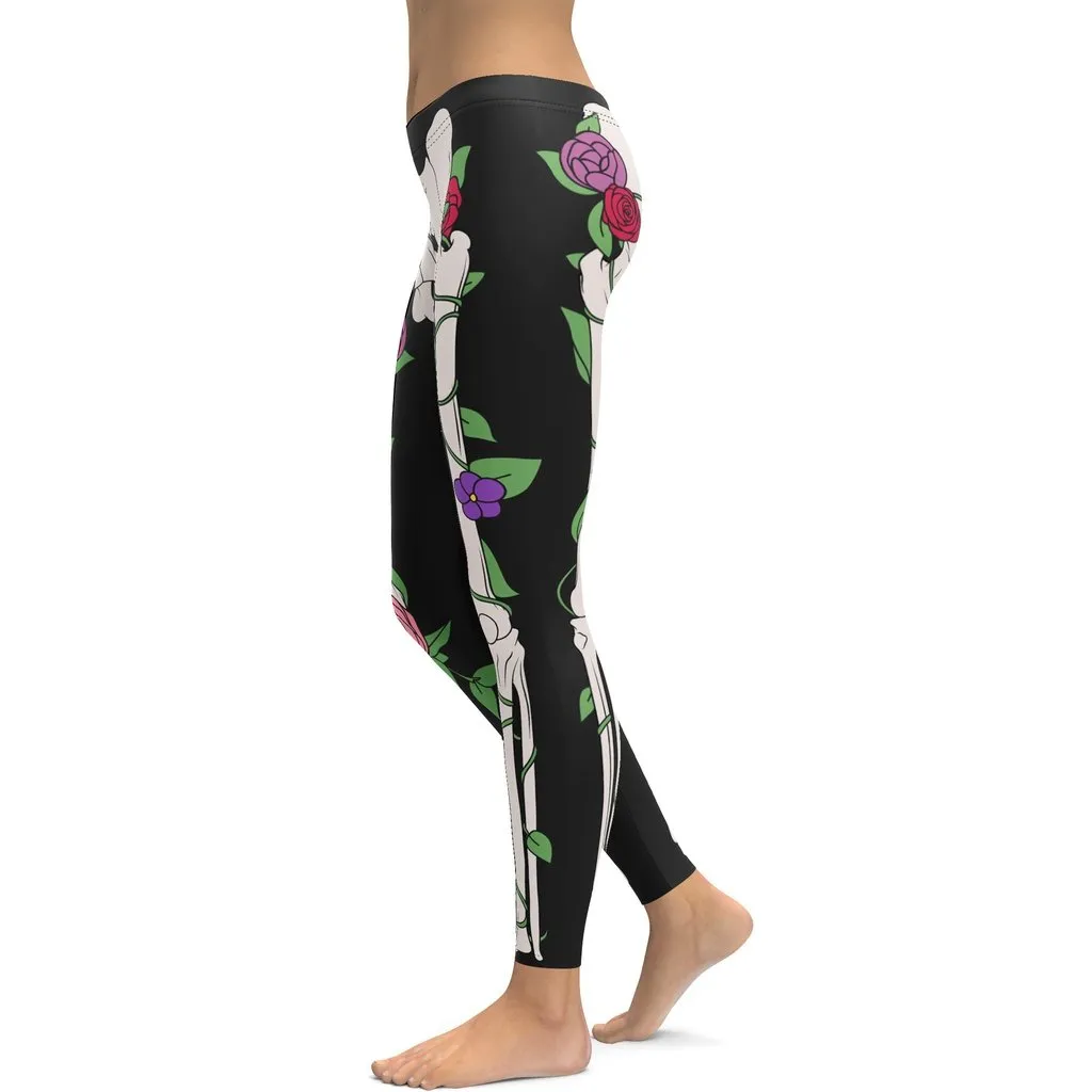 Blooming Skeleton Leggings