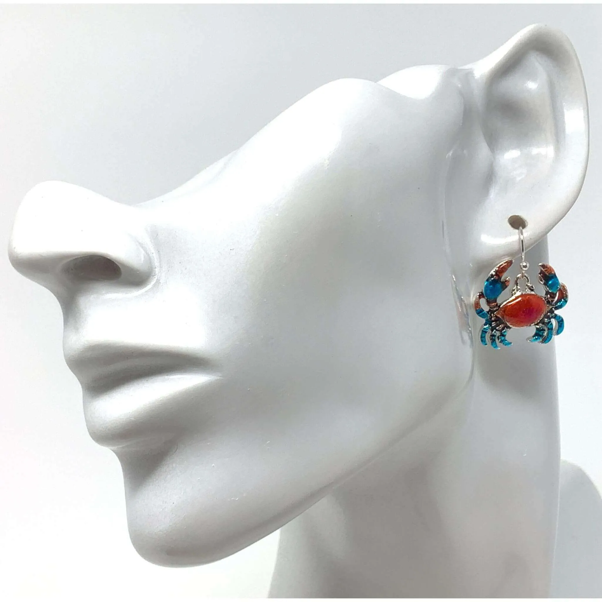 Blue Crab Earrings