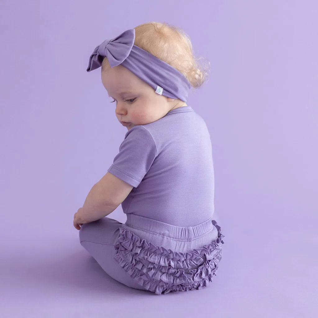 Bonny Purple Ruffled Bum Leggings