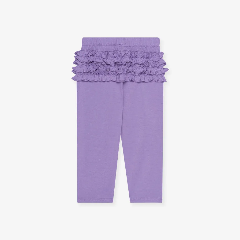 Bonny Purple Ruffled Bum Leggings