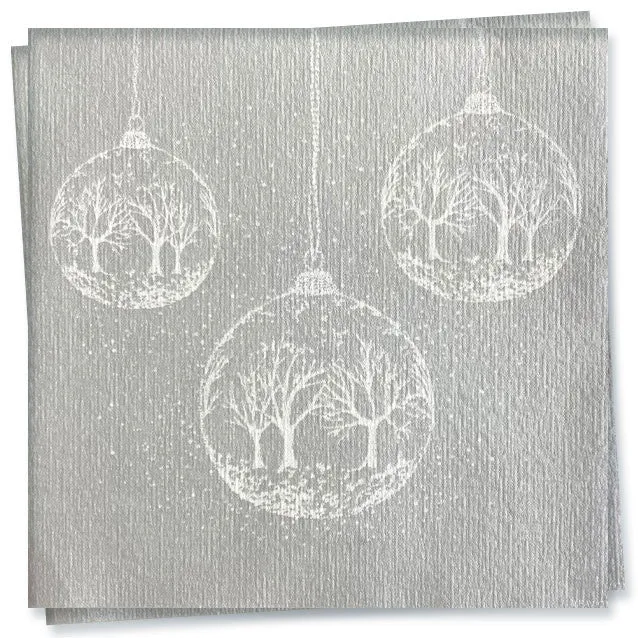 Boule a Neige Argent Cocktail Napkin