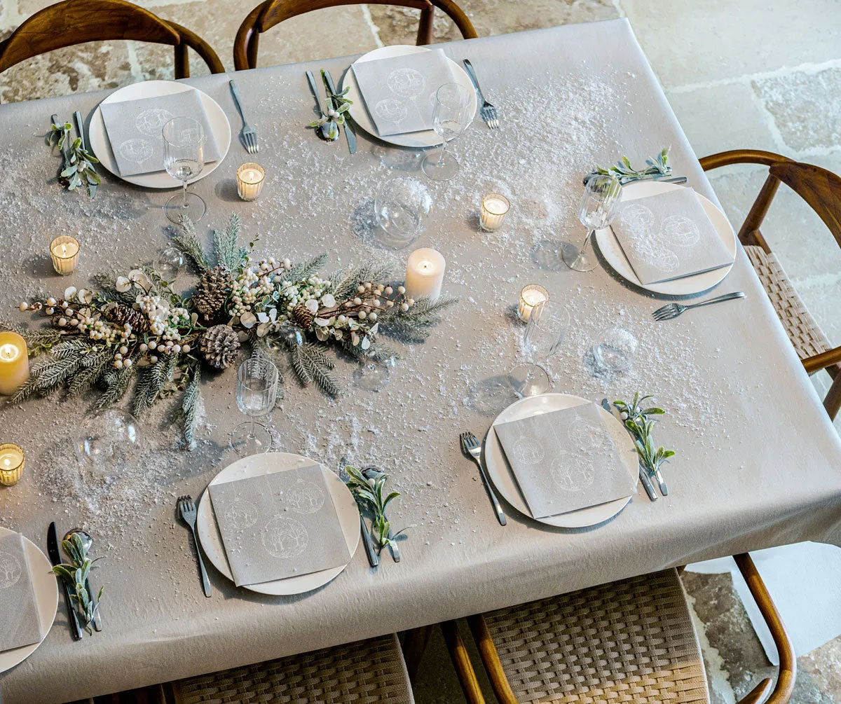 Boule a Neige Argent Cocktail Napkin