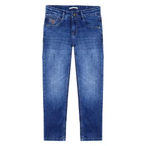 Boys Blue Solid Jeans