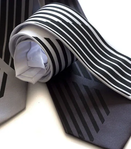 Broken Stripe Microfiber Necktie