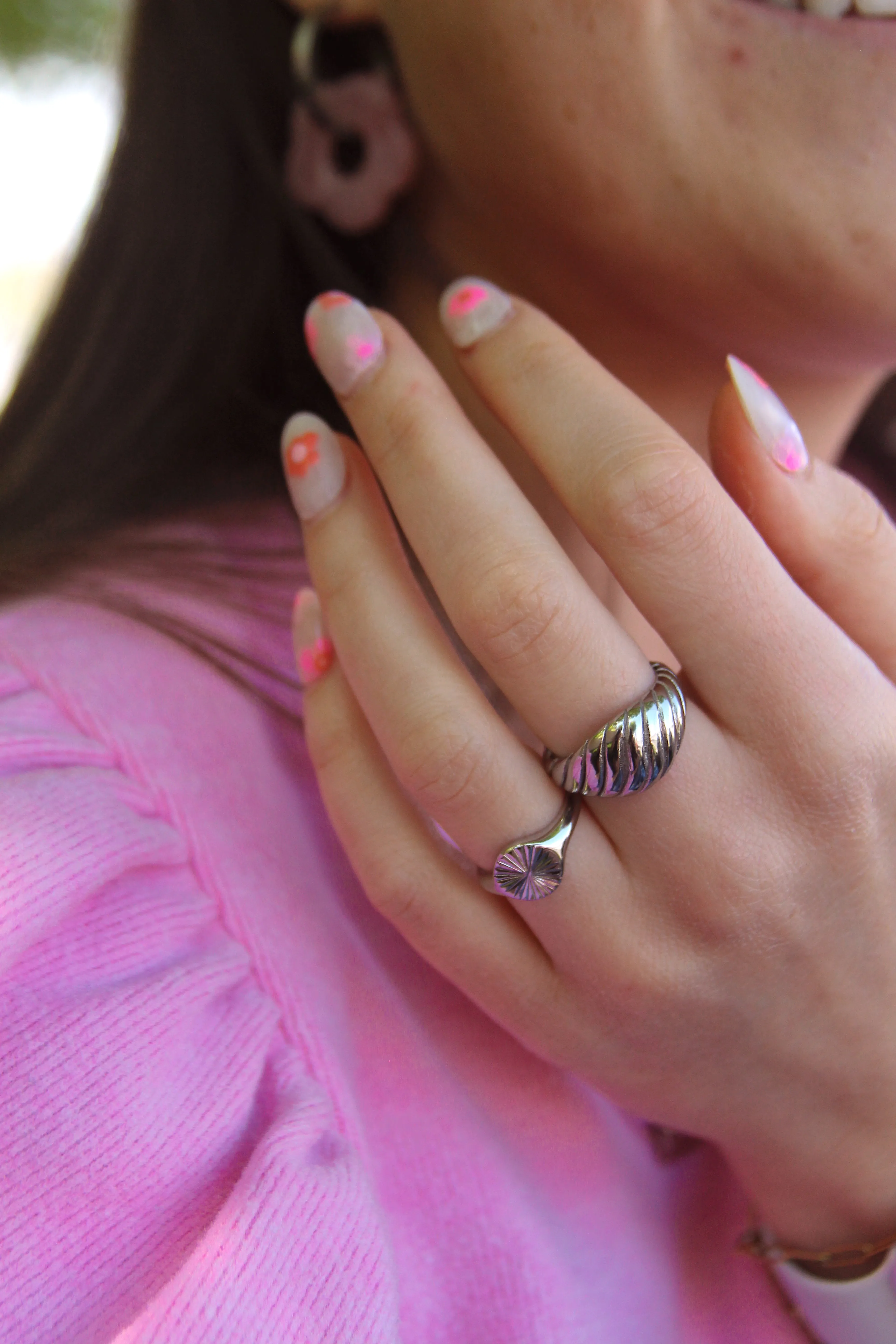 Burst Coin Fashion Ring