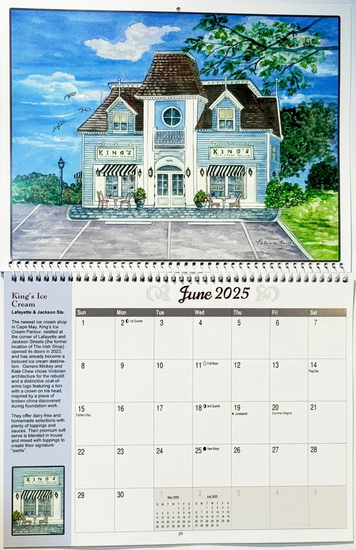 Cape May 2025 Watercolors Calendar