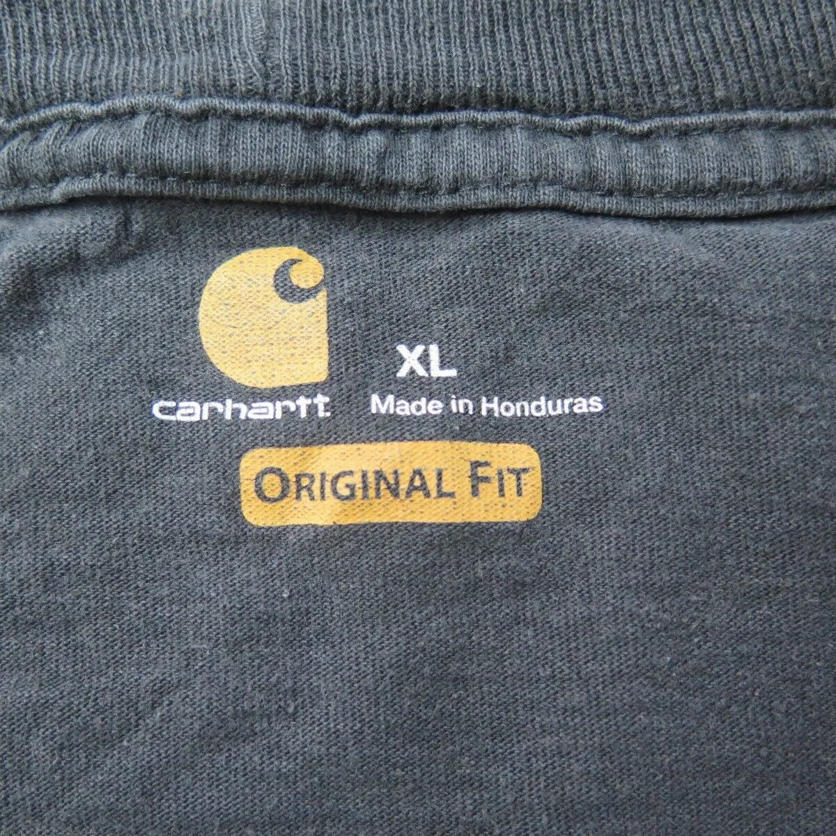 Carhartt Shirt Mens XL Black Crew Neck Tee Original Fit Short Sleeve Lightweight