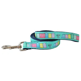 Caribbean Blue Rainbow Row Dog Leash