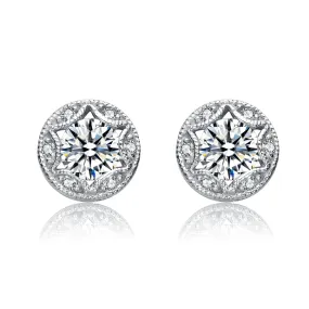 Caroline Plated Round Stud Earrings